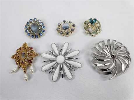 Assorted Brooches - some signed