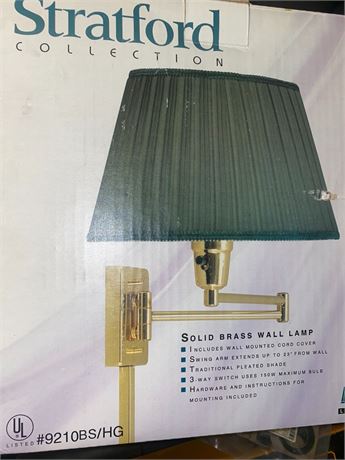 NEW Stratford Collection Solid Brass Wall Lamp