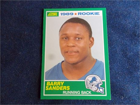 Barry Sanders rookie card 1989 Score #257