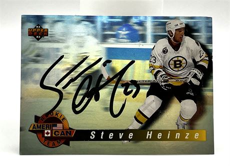 Steve Heinze Rookie Team Upper Deck Hockey Card