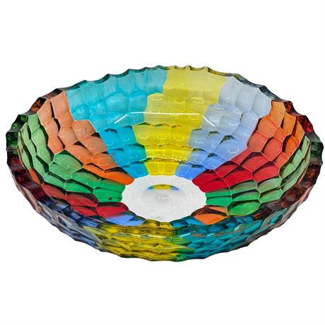Carullo Collection, Colorful Venetian Art Glass Bowl