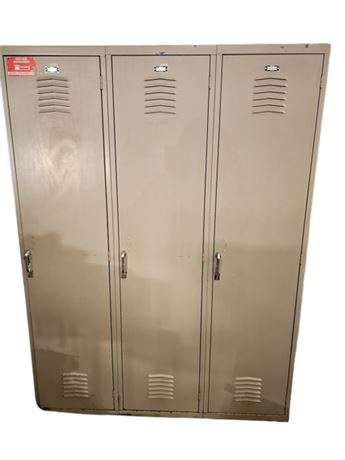 Metal School Lockers set of 3