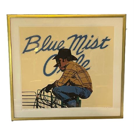 Billy Schenck 'Blue Mist Cafe' Framed Print Signed