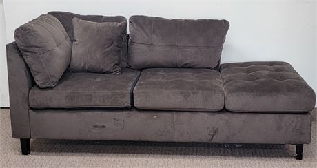 Nice Left arm Brown sofa with chaise type right end