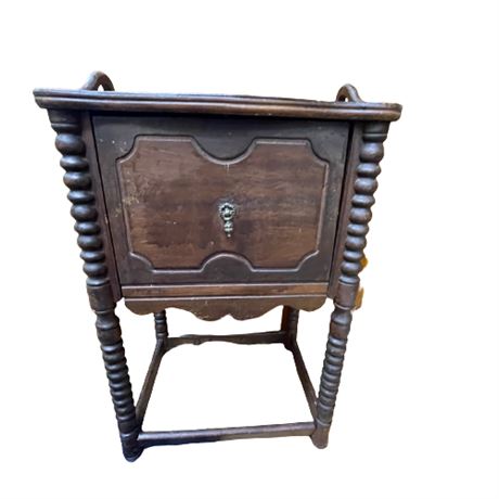 Early 20th C Copper Lined Humidor Stand