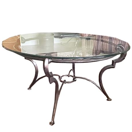 Artistica Colette Round Coffee Table with Glass Top
