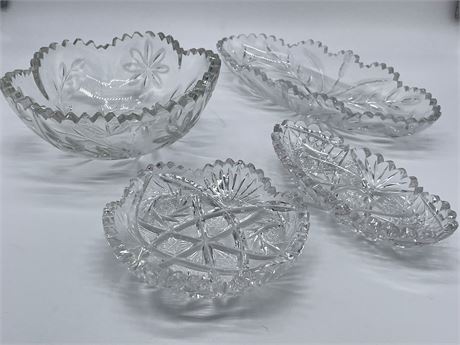 Group of Cut Crystal Bowls