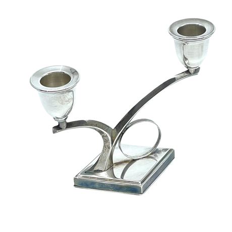 Sterling Silver 950 Contemporary Candlesticks
