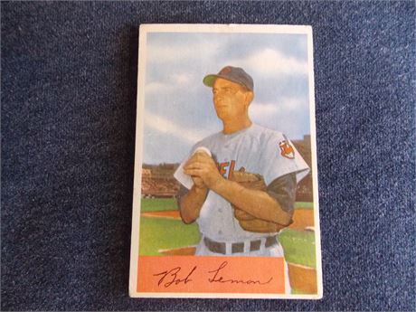 1954 Bowman #196 Bob Lemon, Cleveland Indians