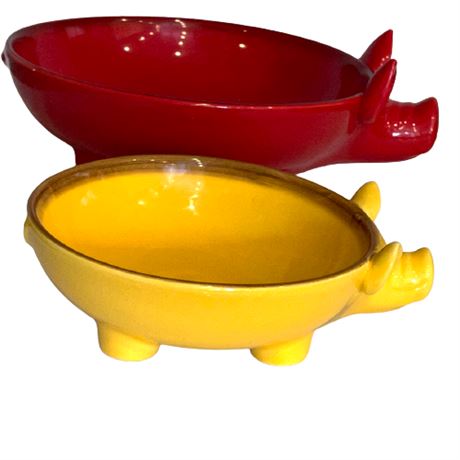 Ceramica Pig Shape Platters