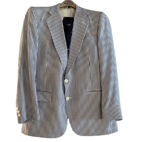 Mens VIntage Burberry Italian Silk Jacket and Trousers
