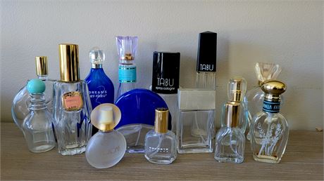 Large empty Perfume bottle lot