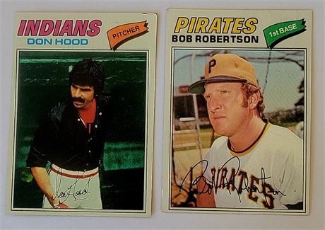 1970s CLEVELAND INDIANS Don Hood #296/PITTSBURGH PIRATES Bob Robertson #176