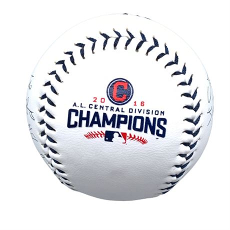 2016 Cleveland Indians A.L. Central Division Champions Machine Stamped Signature
