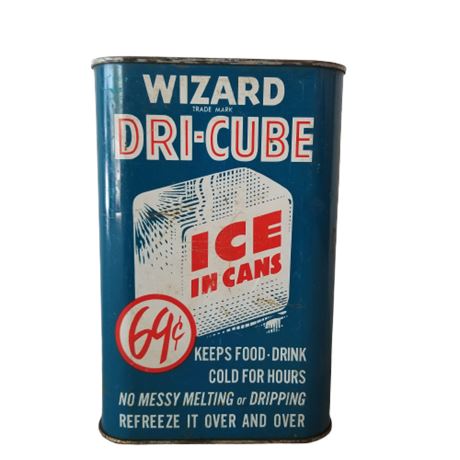 Vintage Wizard Dri Cube Ice In Cans