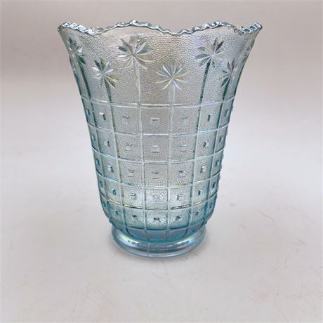 Imperial Glass Blue Iridescent Vase