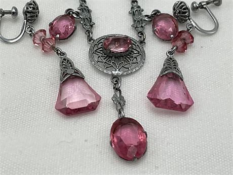 Victorian-Styled Necklace & Earring Set
