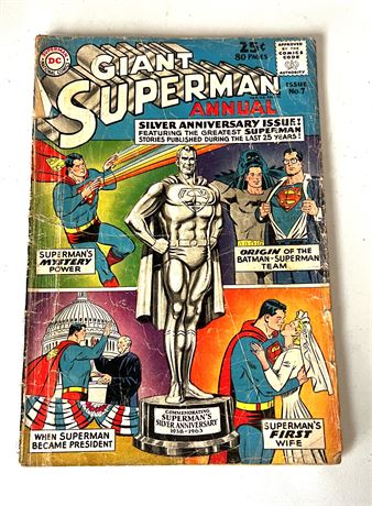 1963 DC Comics "GIANT SUPERMAN" #7 Comic