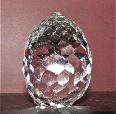 Crystal faceted  solid crystal paperweight