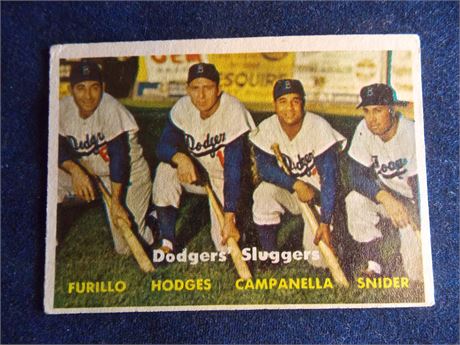 1957 Topps #400 Dodgers Sluggers