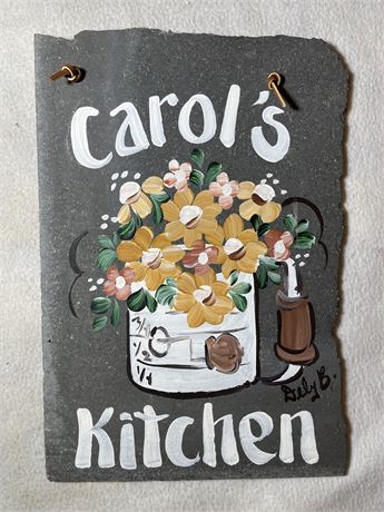 11" Carol's Personalized Kitchen Slate Art