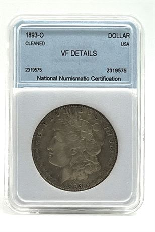 1893 O Silver Morgan Dollar NNC VF Details
