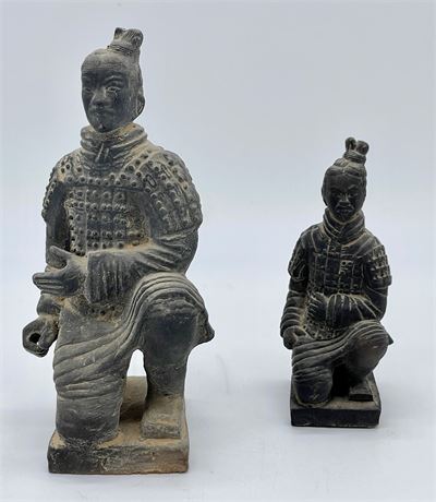 Pair of Terra Cotta Chinese Warrior Figures