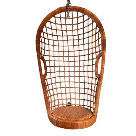 Vintage Hanging Wicker Basket Chair