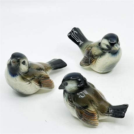 Vintage Goebel Bird Sparrow Set of Three (3)