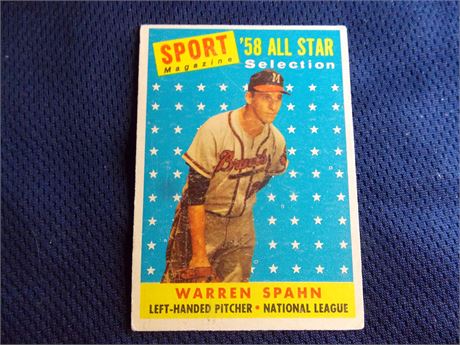 1958 Topps #494 Warren Spahn All-Star