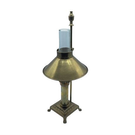 Vintage Orient Express Style 1950's Solid Brass Desk Lamp