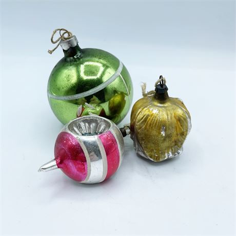 Antique and Vintage Ornament Collection of Three