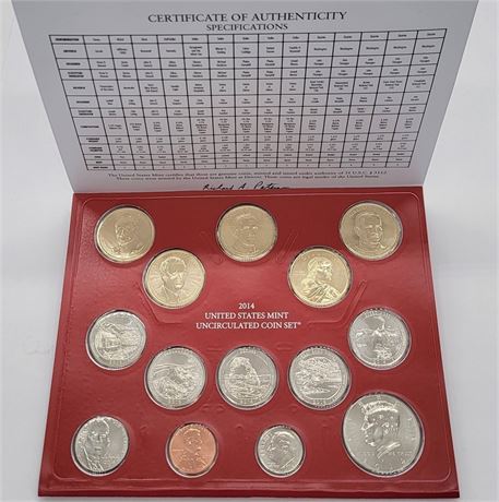 2014 Denver US Mint Uncirculated Coin Set
