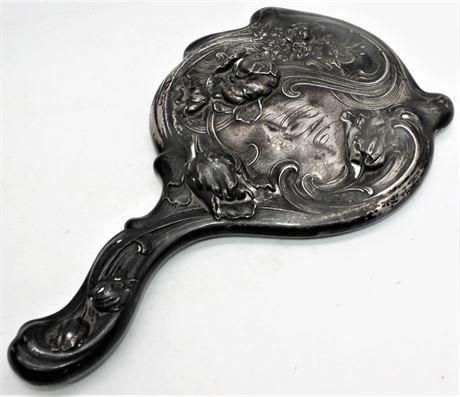 Sterling Silver Victorian Hand Mirror
