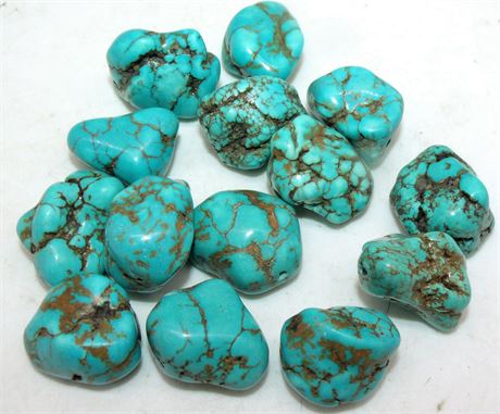 14 Turquoise nuggets