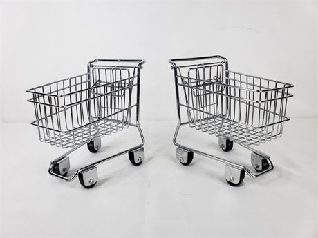Pair of Miniature Shopping Carts