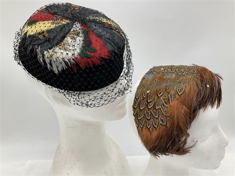 Fanciful Feathered Hats from Days-Gone-By