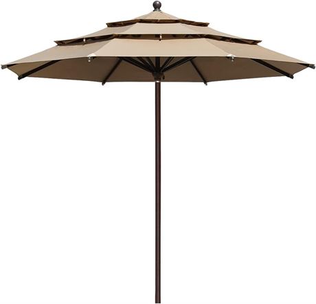 11 Ft 3 Tiers Market Umbrella Patio