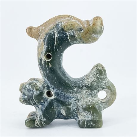 Hongshen Pig Dragon on Foo Dog Jade Antiquity