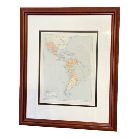 Map of Latin America c. 1790 Framed Print