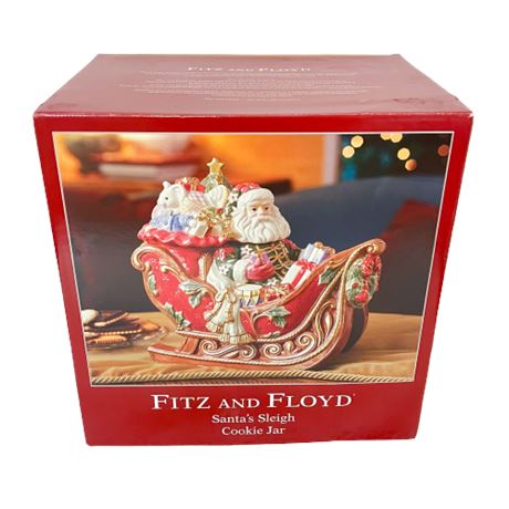 Fitz and Floyd Santa's Sleight Cookie Jar