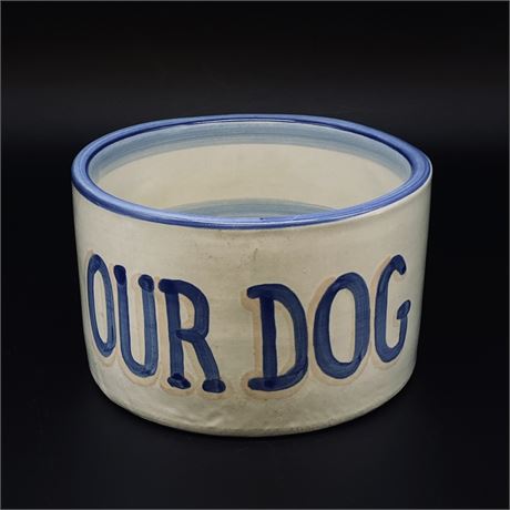 M. A. Hadley Pottery Dog Bowl - "Our Dog"