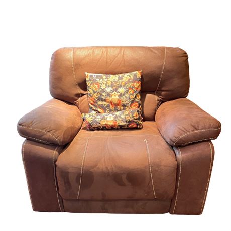 La-Z-Y Boy Brushed Leather Reclining Chair and a Half