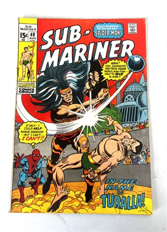 Aug. 1971 Vol 1 Marvel Comics "SUB-MARINER" #40 Comic