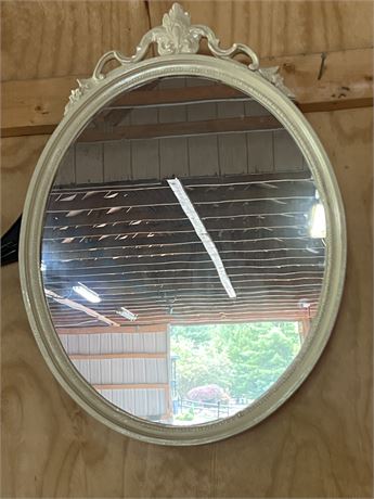 Large oval vintage mirror