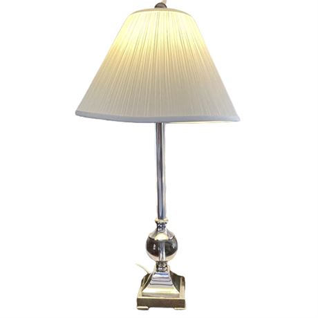 Contemporary Crystal Occasional Table Lamp, Buffet Height