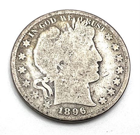 1896 Silver Barber Half Dollar