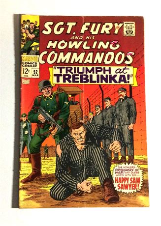 March 1968  Vol. 1 Marvel Comics "SGT. FURY AND HIS HOWLING COMMANDOS" #52 Comic