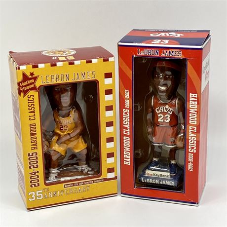 Two Lebron James Bobbleheads in Original Boxes
