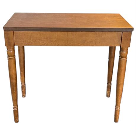 Natural Cherry Wood Flip Top Side Table